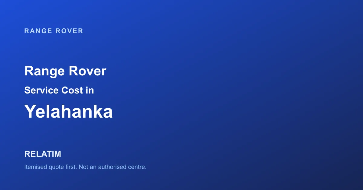 Range Rover Service Cost in Yelahanka, Bangalore